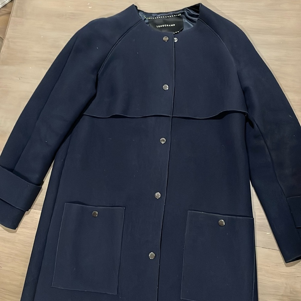 Longchamp Wool/Silk Blend Coat